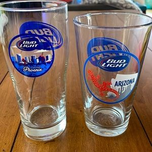 Bud Light Phoenix + Arizona Beer Glasses
